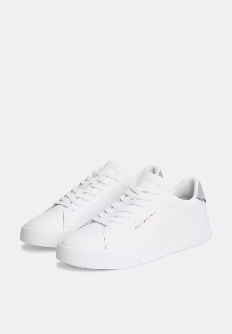 Logo Court Trainers With Leather - Th Mainline