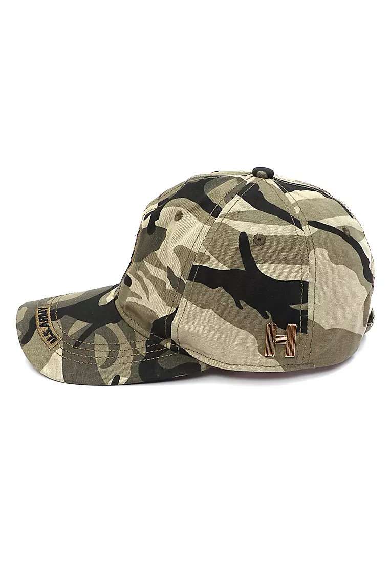 Drsh Topi Caps Baseball Unisex Casual Army Resizable Strap Material Cotton Drill ORIGINAL - Camouflage