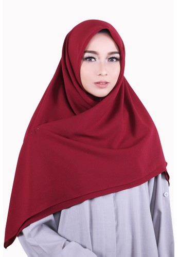 Cotton Bee Rafeeqa Square Hijab Instant - Red Heart