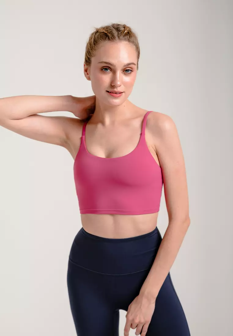HAPPYFIT LYCRA Premium Sports Bra Hot Pink
