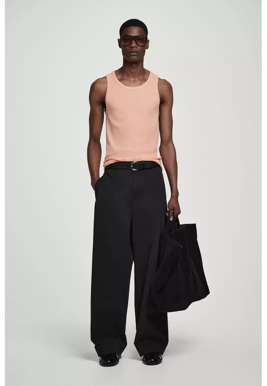 SLIM RIBBED COTTON TANK TOP