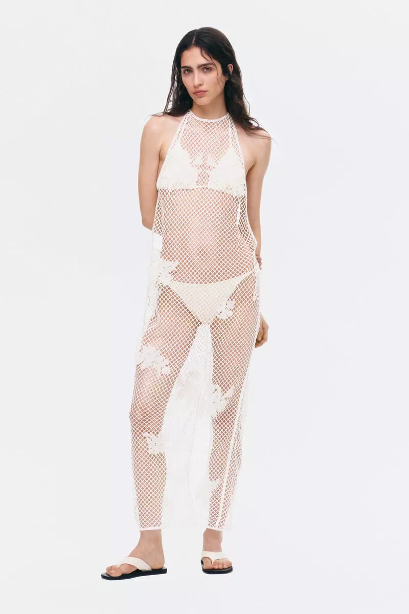 Buy H&M Beaded crochet-look halterneck dress Online | ZALORA Malaysia