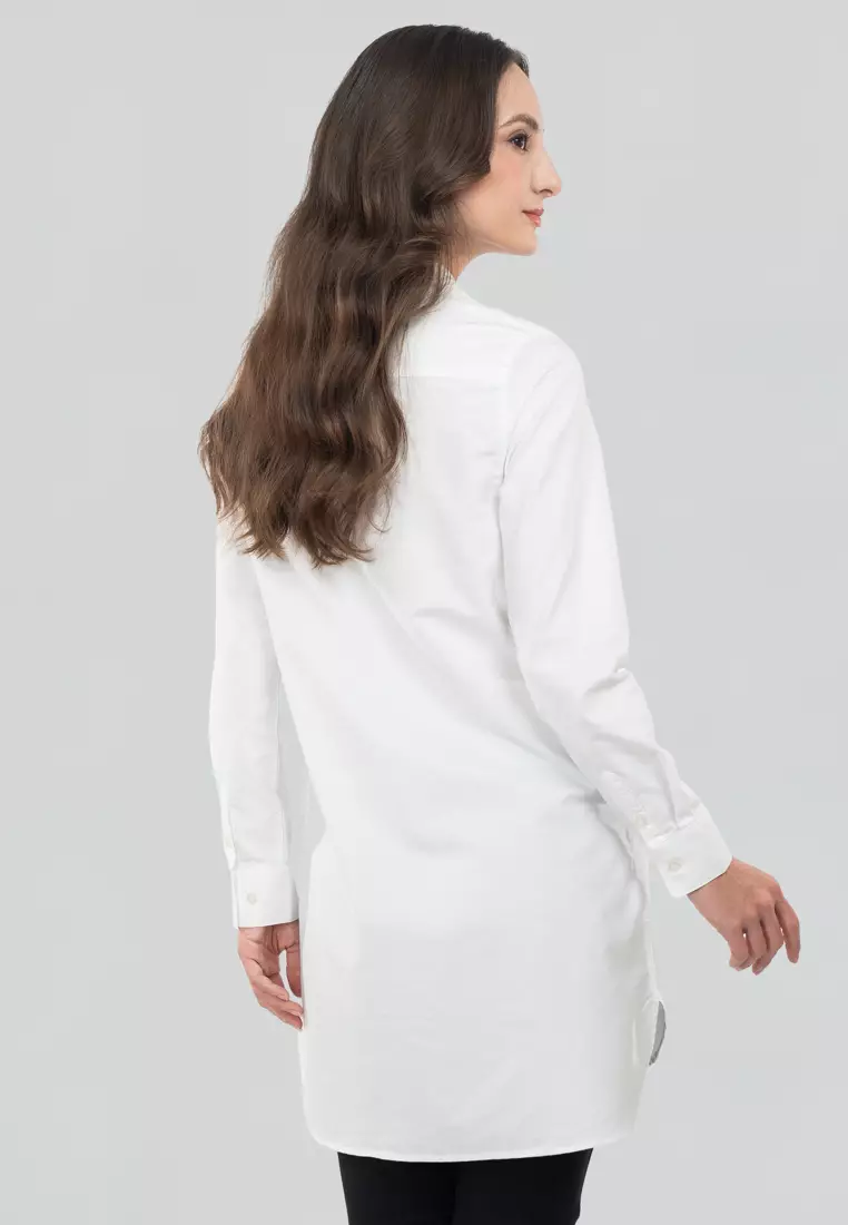 Polo Haus - Women’s Oxford Long Sleeve Shirt Dress WBSD008C