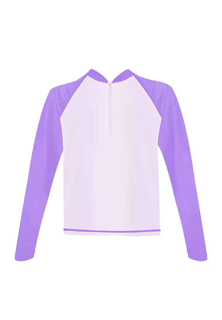 Sofia the First Long Sleeved Rashguard Top Boyleg Shorts Girls Kids Swimwear