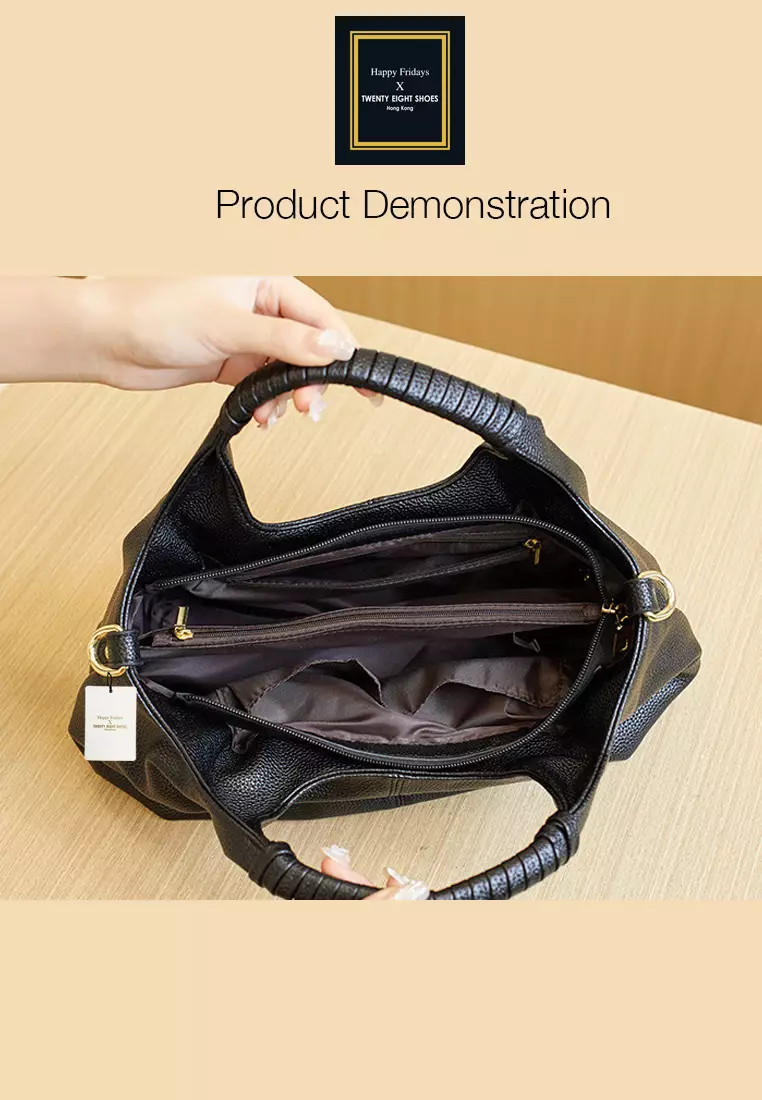 Lychee Pattern Faux Leather Three Way Handbag JW CL-1405