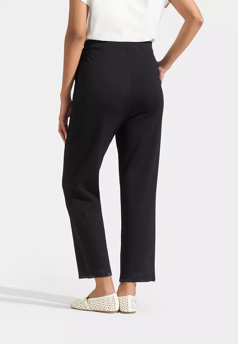 Cozy: Knitted Pull Up Tapered Trousers