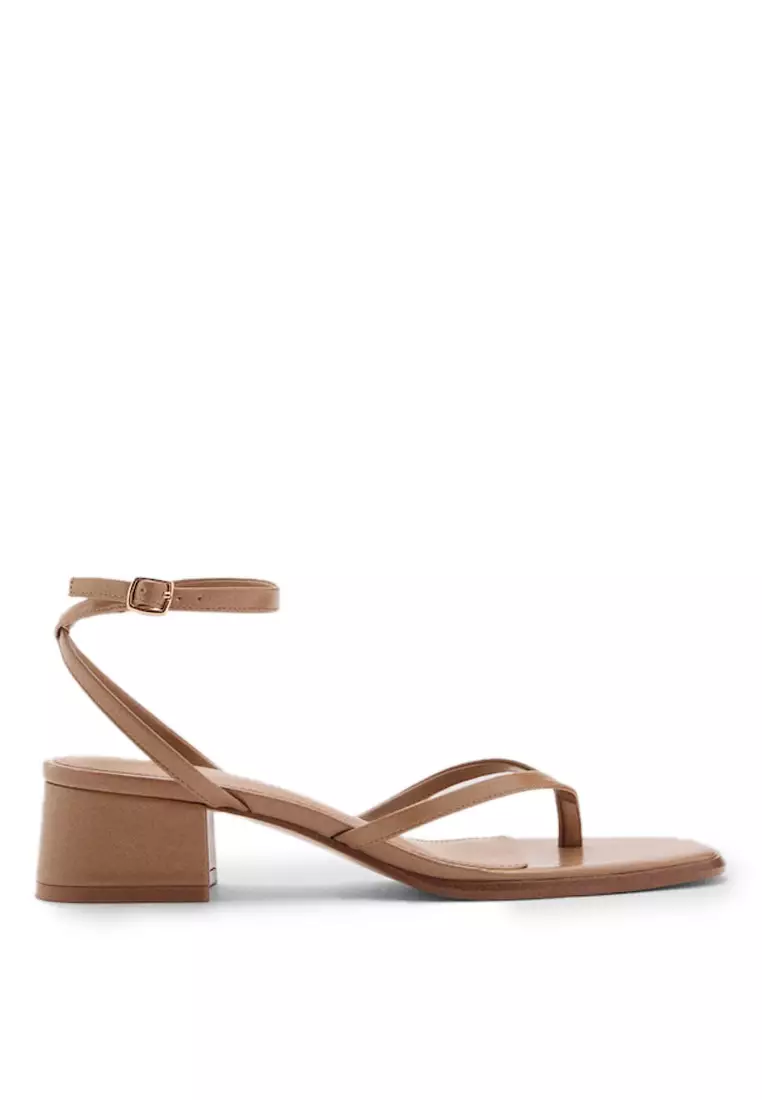 Discount on Mango  shoes - SKU: Strappy Heeled Sandals