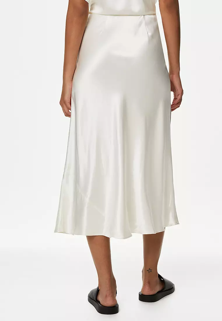 Satin Midaxi Slip Skirt