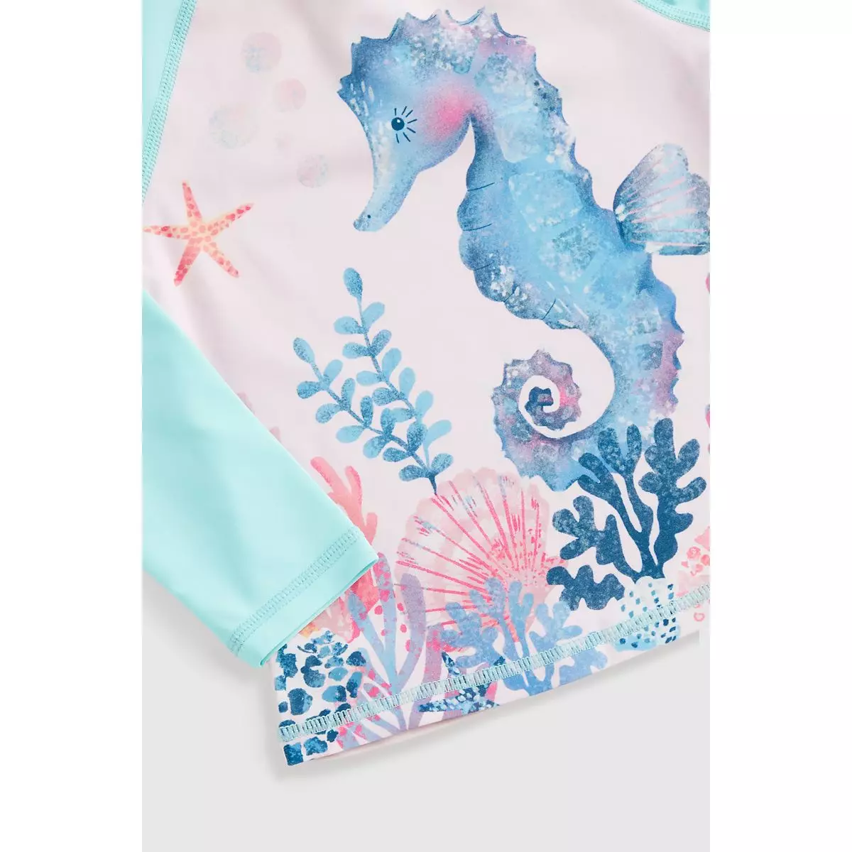 Mothercare Seahorse Swim Set UPF50+ - Baju Renang Anak Perempuan (Biru)