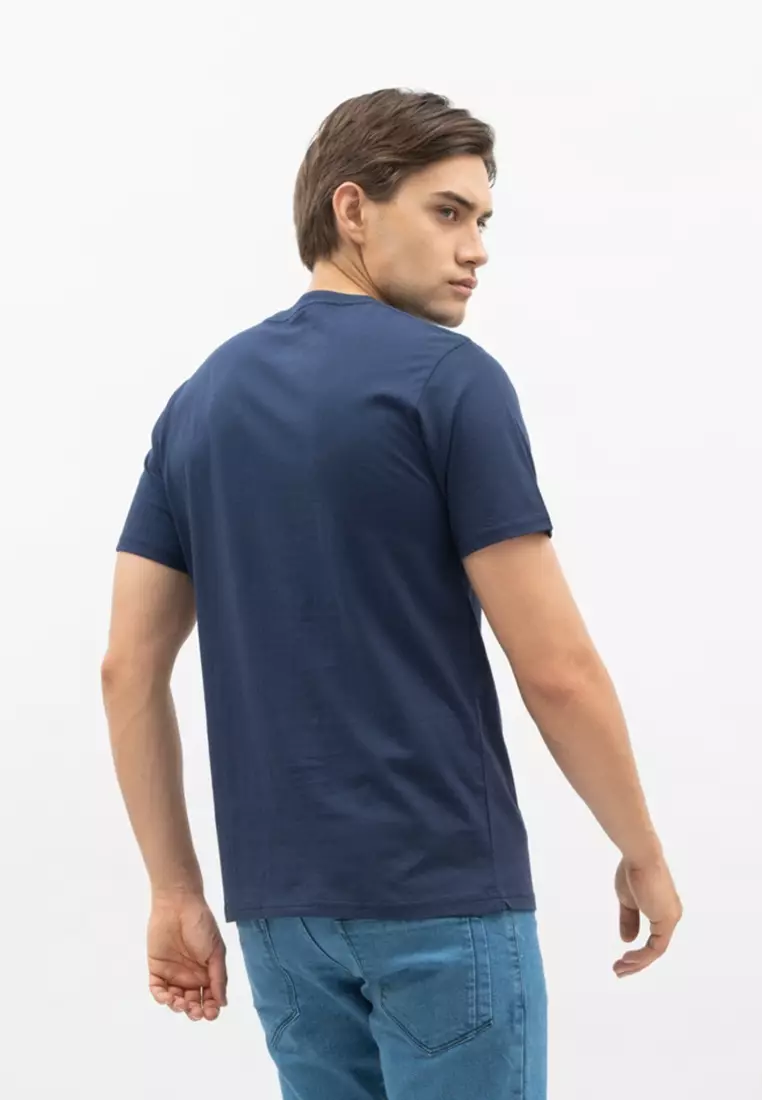 Kaos Polos Pria Premium Katun Combed Lengan Pendek Navy
