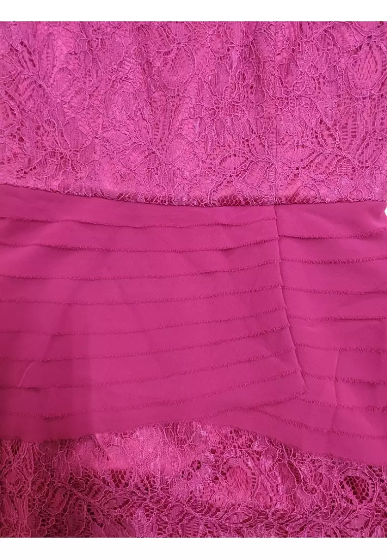 Sweetie Layered Lace Chiffon Draping Cocktail Dress