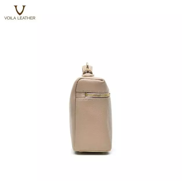 VOILA LEATHER Tas Tangan Tas Selempang Wanita Kulit Asli Genuine Leather Hand Bag Sling Bag NAVA Nude