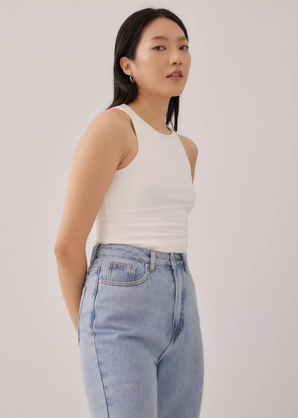 Alia Jersey Round Neck Tank Top