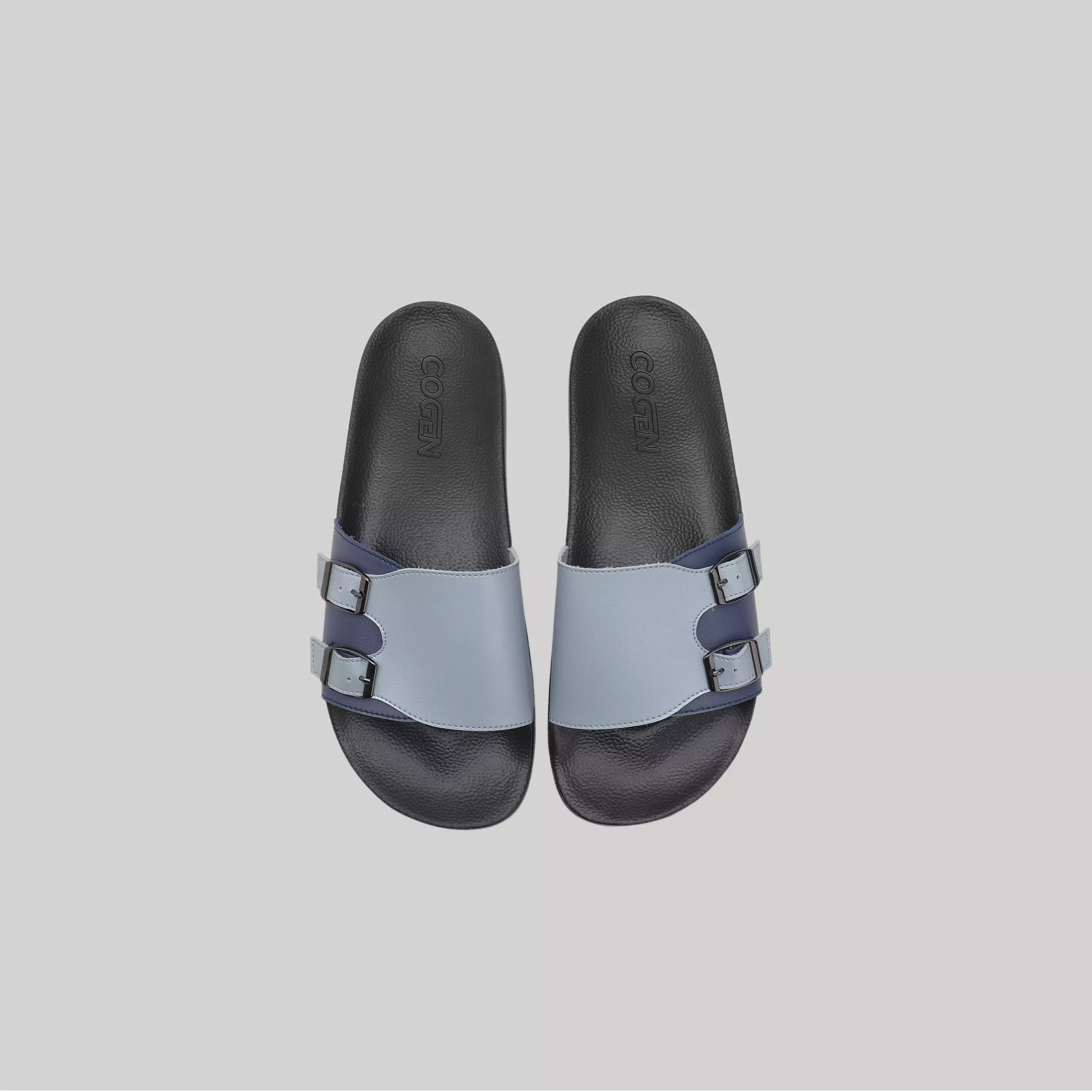 Cogen Sendal Slop Pria Casual Slide Cowok Slip On Nano Series Blue Warna Nano Blue