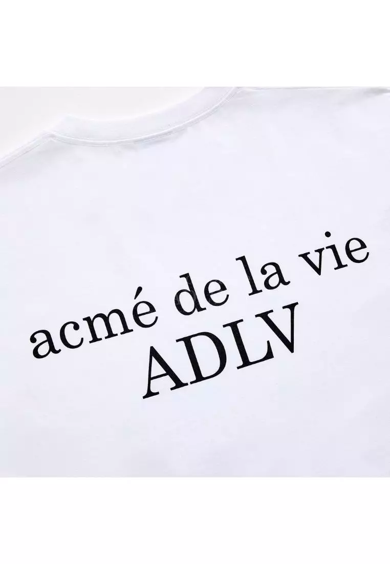 [ADLV] Acmedelavie Baby Face Short Sleeve T-Shirt White Colorful Hands