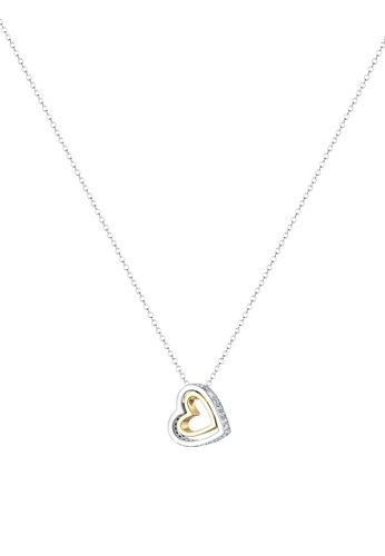 ELLI GERMANY white Necklace Heart Crystal AC7C1ACF2642FBGS_1