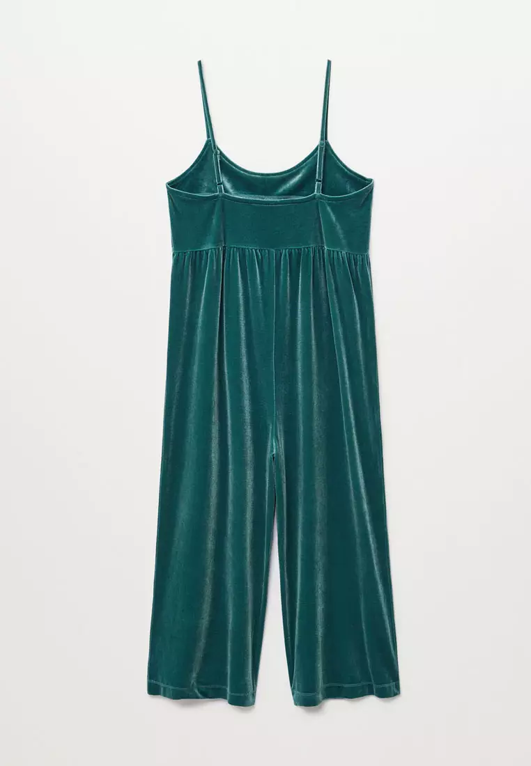 Teens Velvet Long Jumpsuit