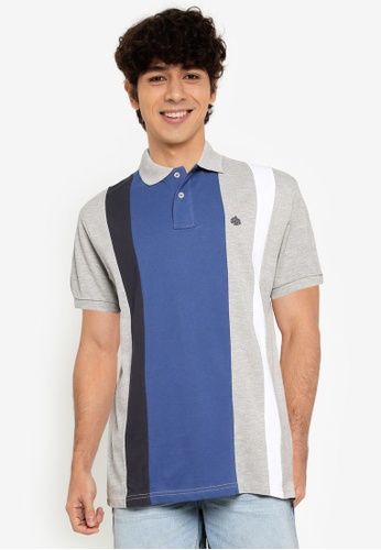 Springfield grey Horizontal Striped Polo Shirt F99CDAAABE5EEFGS_1