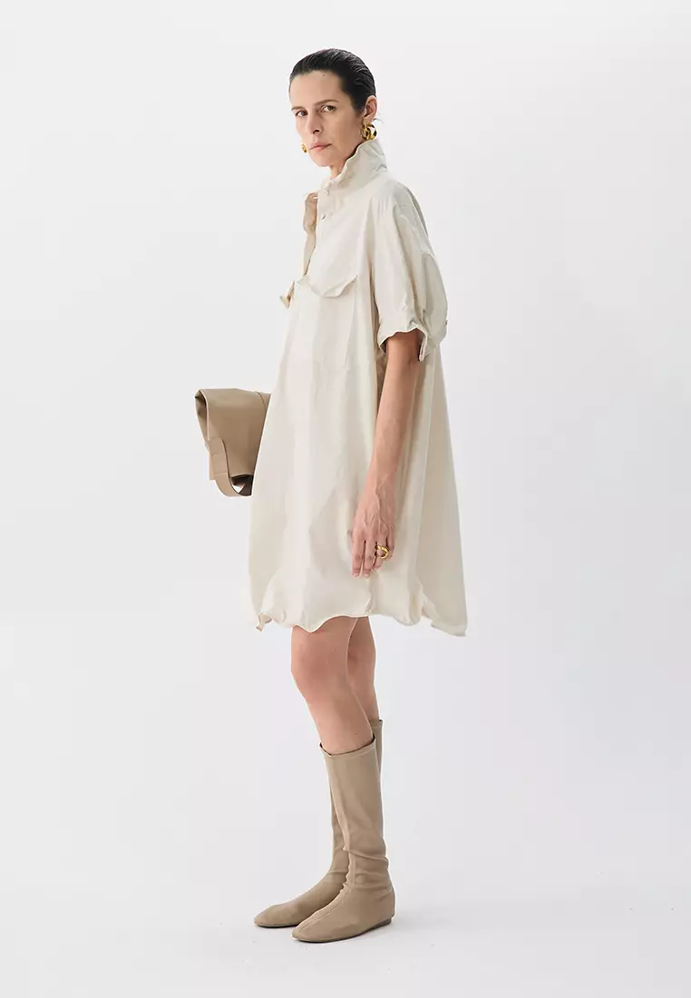 Cotton short-sleeved dress