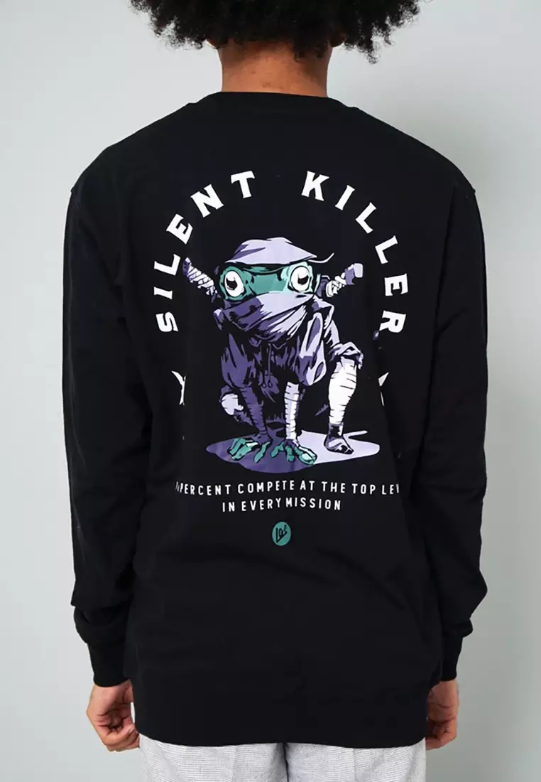 LGS Street x Silent Killer - Sweatshirt - Hitam - Unisex - Streetwear - SW.10.H013.003