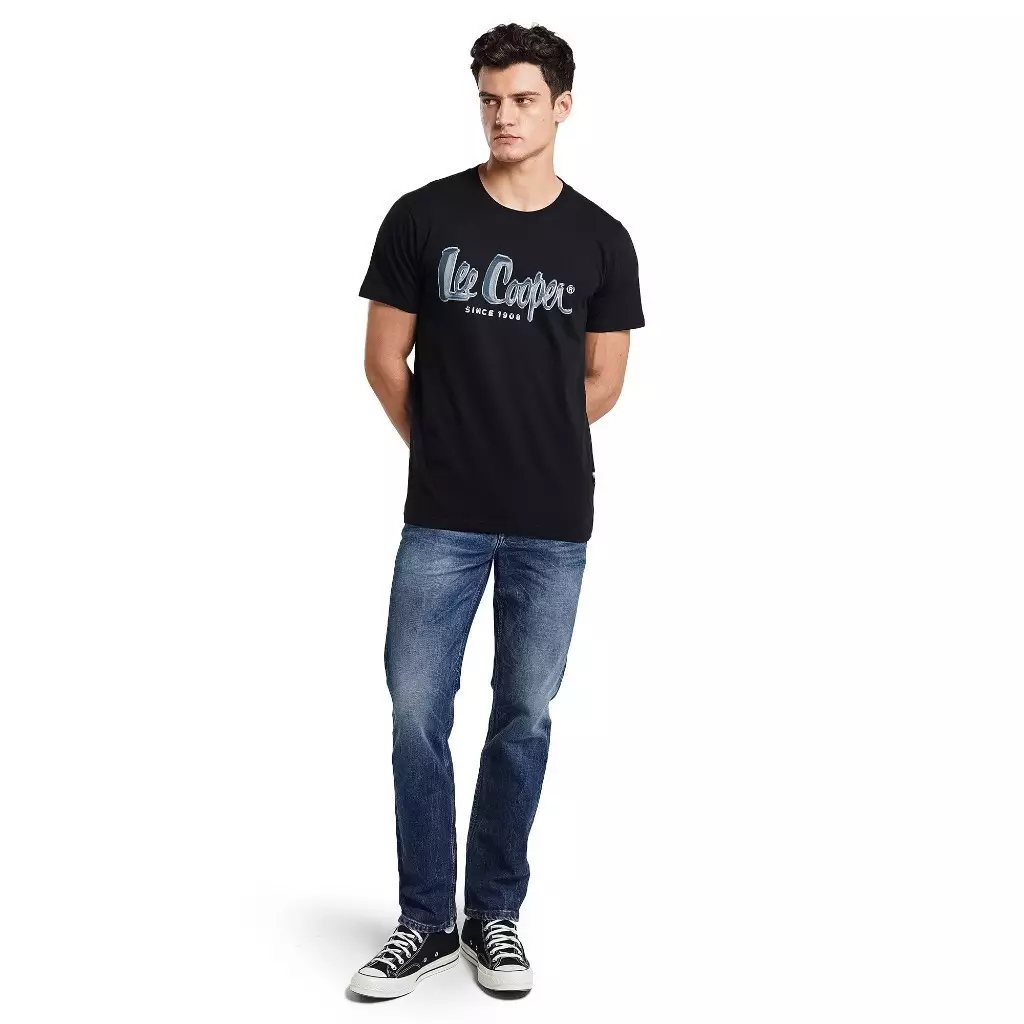 Lee Cooper T-Shirt Logotype Chrome Black