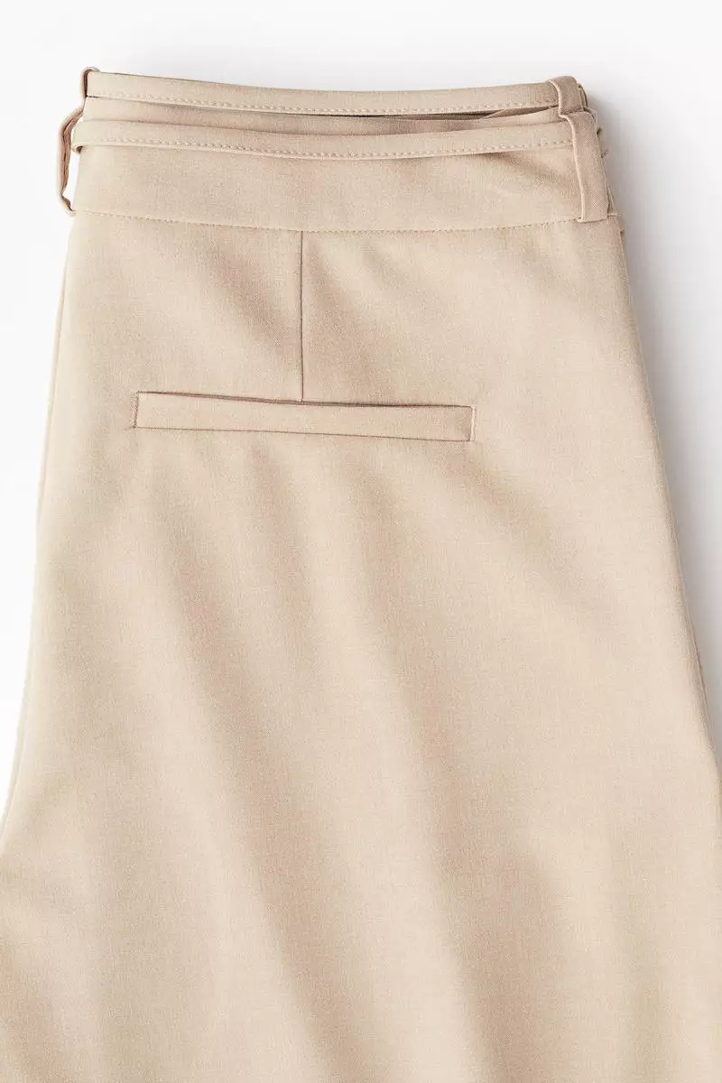 Belted tailored trousers