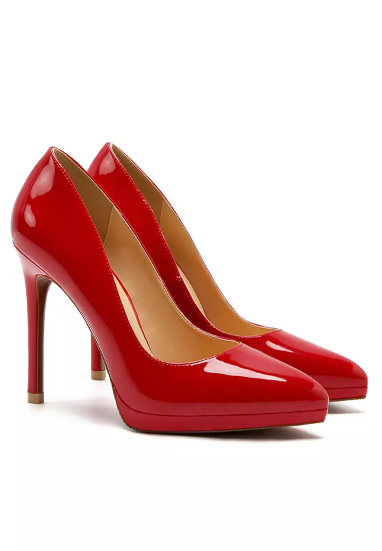 11CM Faux Patent Leather Pointed High Heel Shoes HZL0070