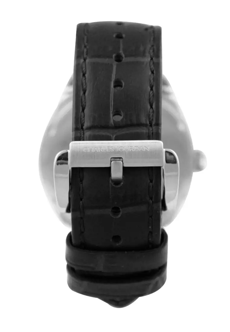 Charles Jourdan CJ1053-1332M - Jam Tangan Pria - Black Silver