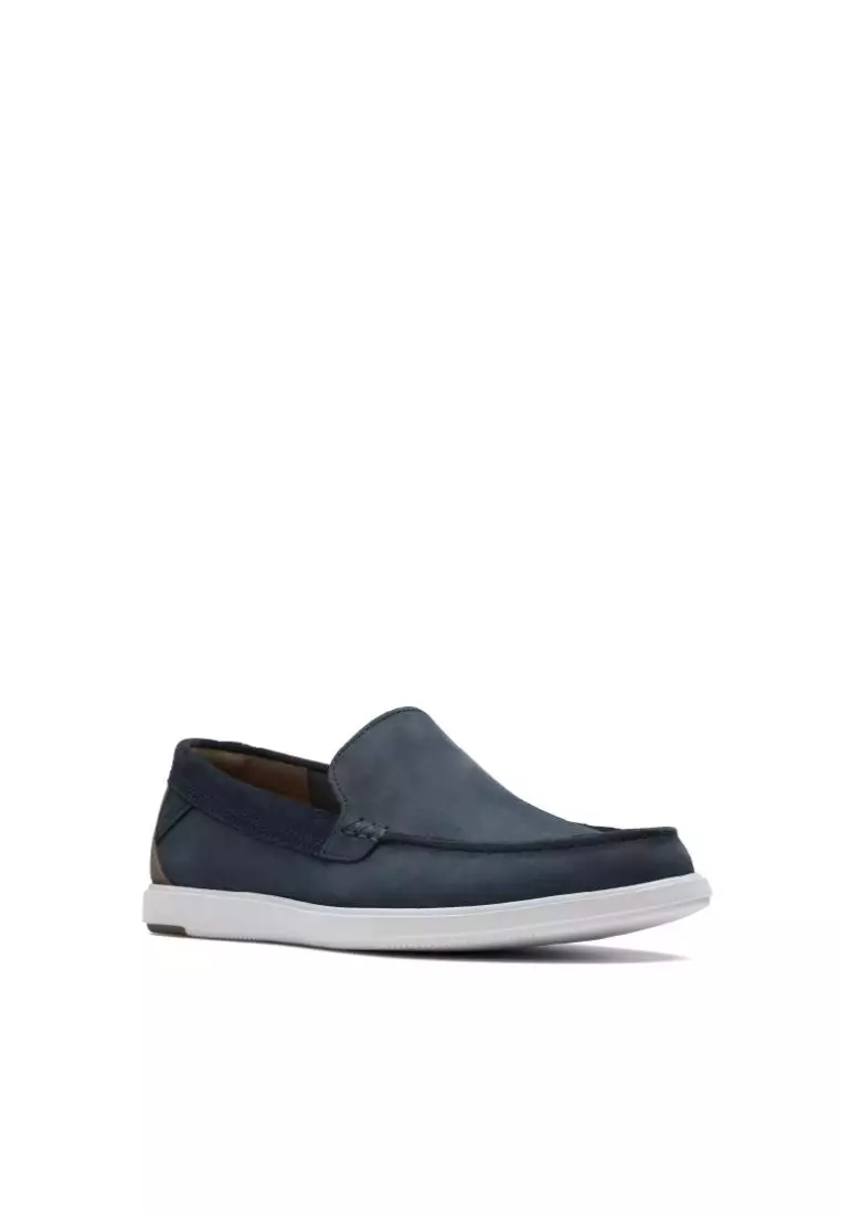 Buy Clarks Clarks Bratton Loafer Navy Nubuck Mens Casual Shoes