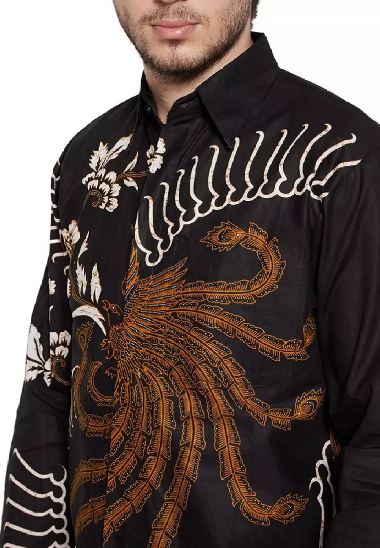 Phoenix Kemeja Batik Exclusive Premium Pria Casual Modern Lengan Panjang