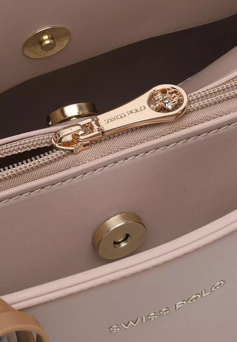 Women's Top Handle Bag / Sling Bag / Crossbody Bag (Tas Selempang / Tas Tangan) - Cokelat