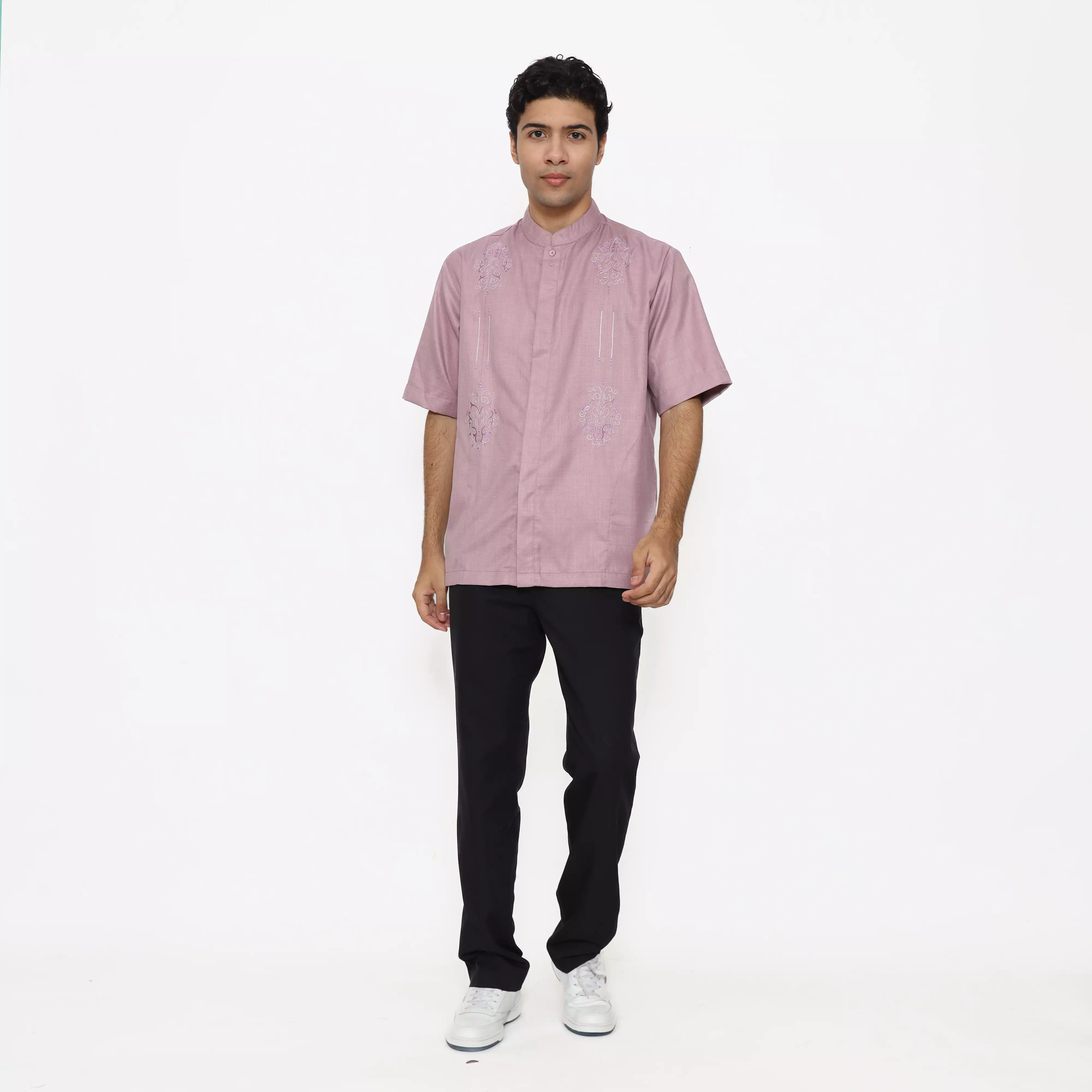 Baju Koko Sarimbit KK 47 Mauve