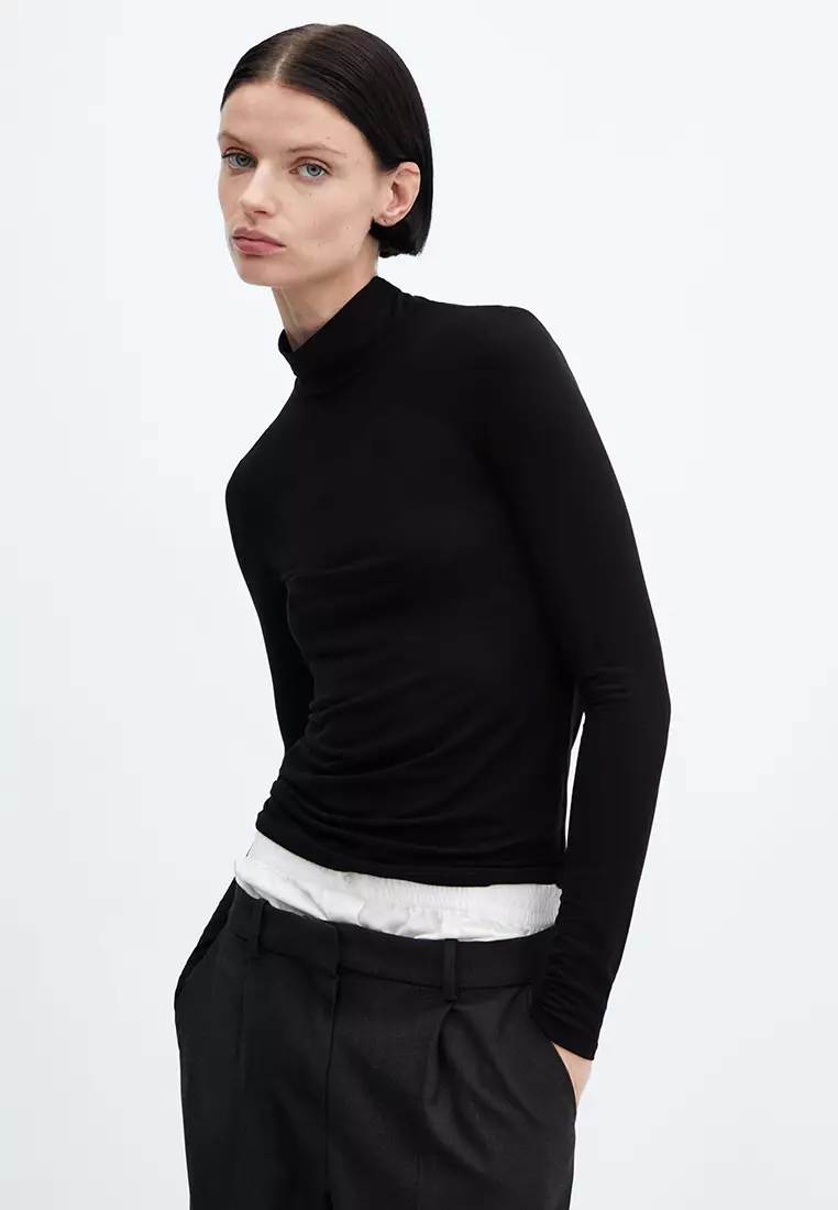 Turtleneck long sleeve outlet shirts