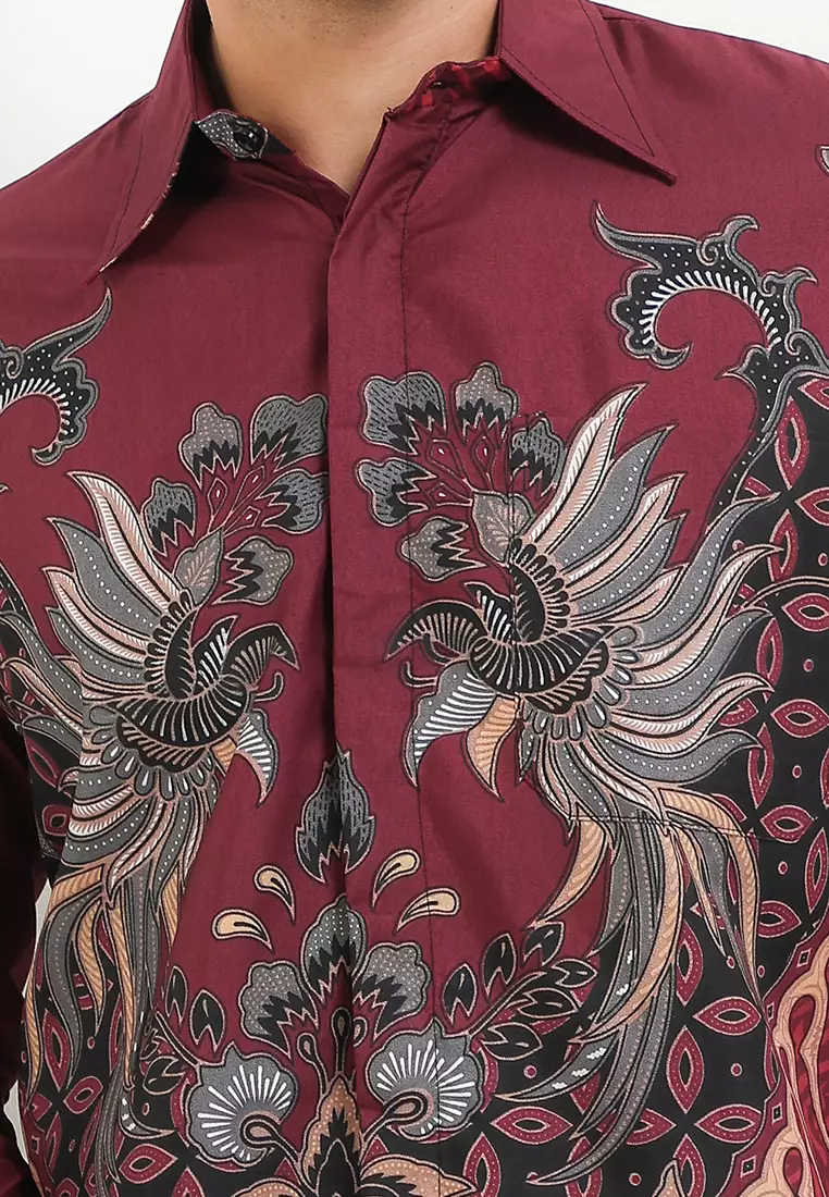 Abimanyu Kemeja Batik Exclusive Premium Pria Casual Modern Lengan Panjang