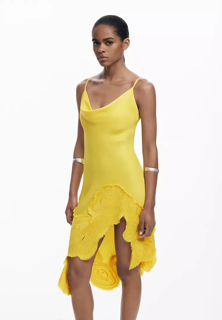 Desigual Asymmetric slip dress 2025 Buy Desigual Online ZALORA