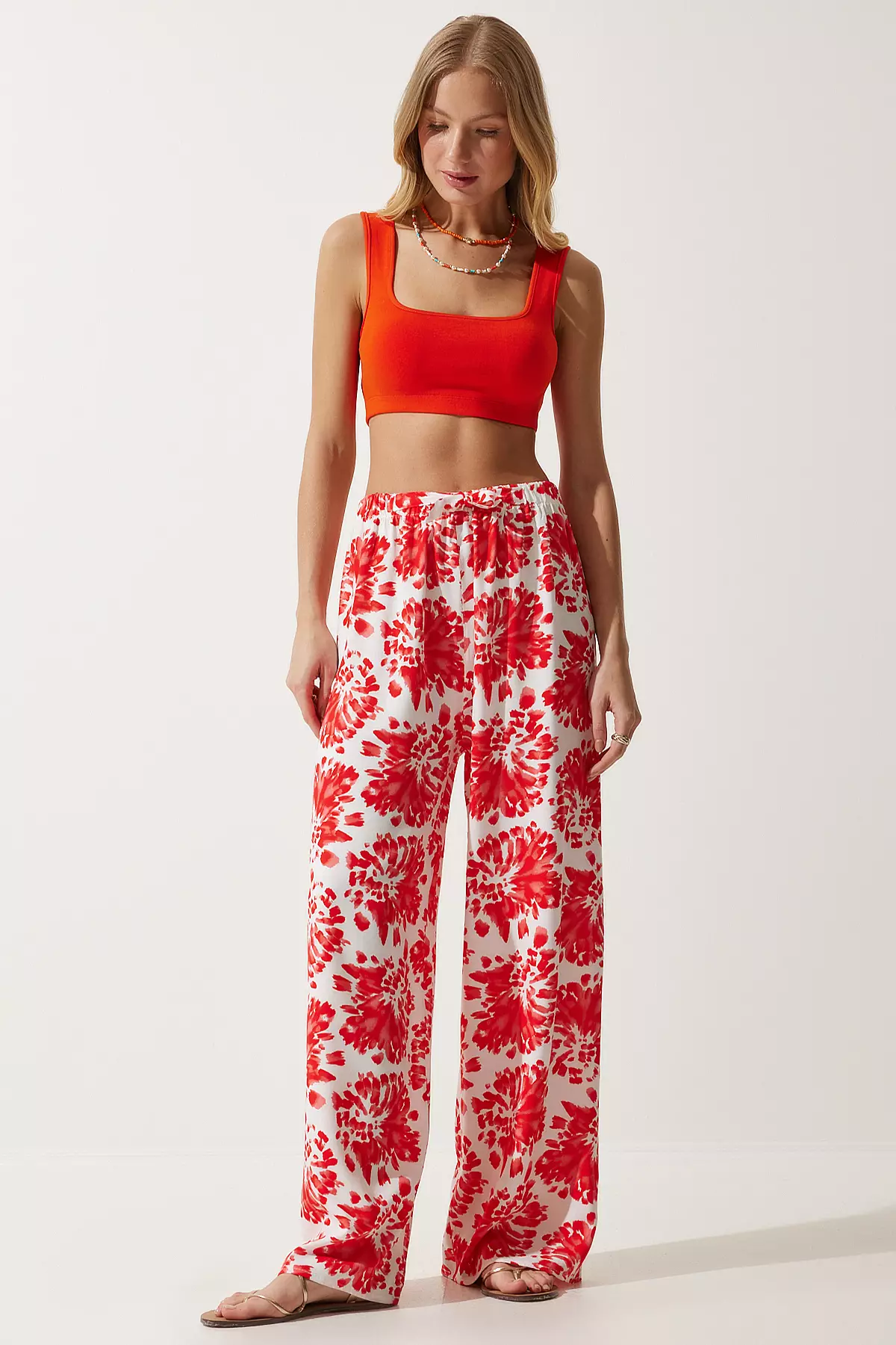 Viscose High Waist Pants