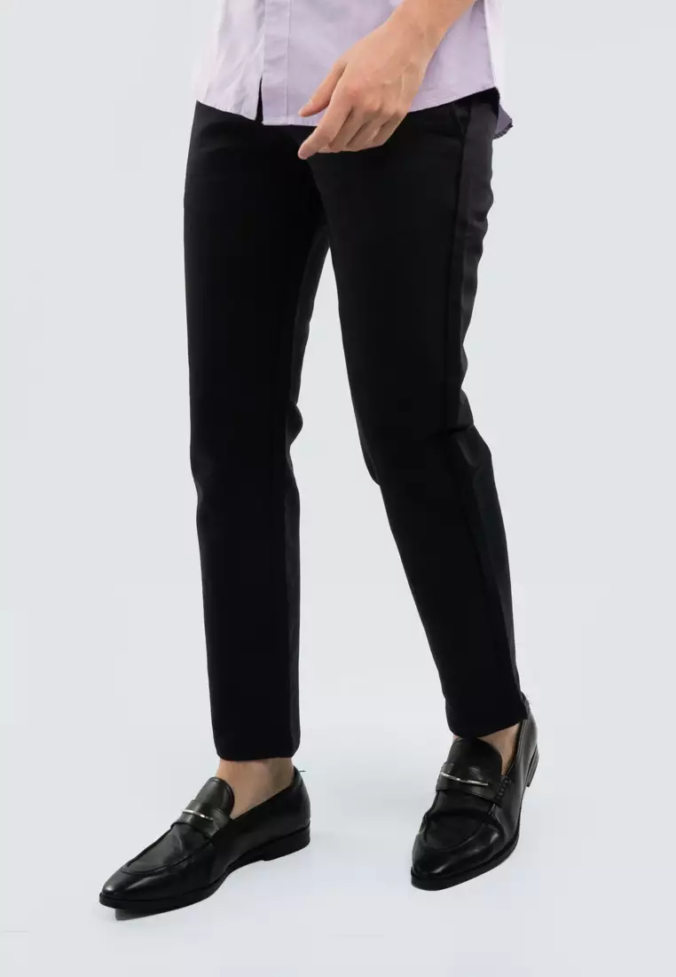 Polo Haus - Men’s Cotton Mix Regular Fit Flat Front Cotton Pant