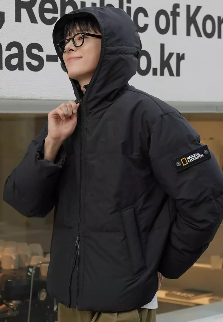 男女同款HERON連帽羽絨外套