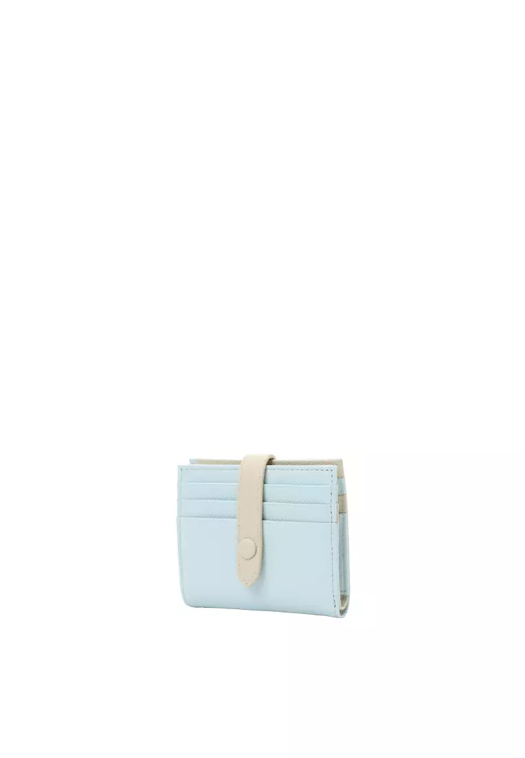 Snap Button Wallet - Baby Blue