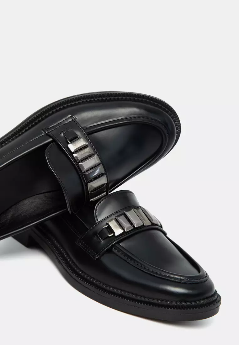 Metal Strap Loafers
