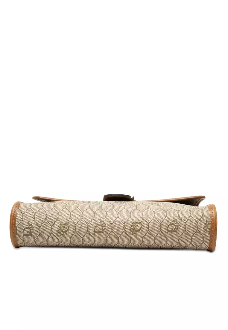 Pre-Loved Dior Honeycomb Coated Canvas Crossbody