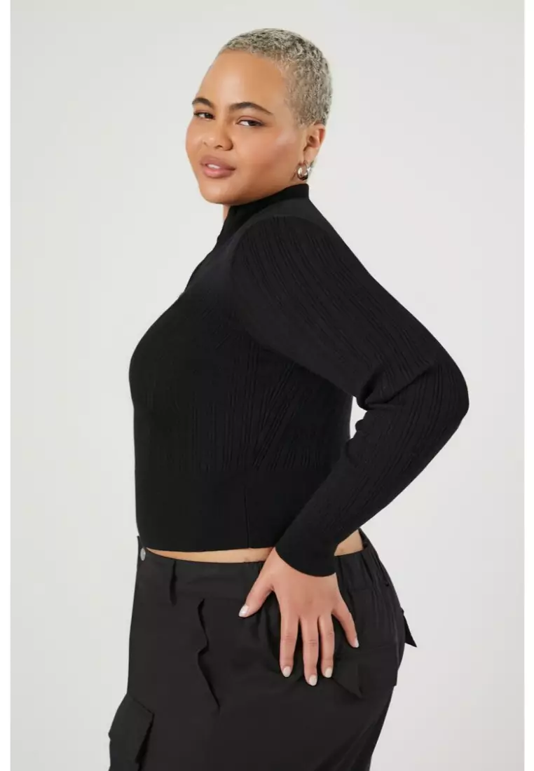 Plus size store half sweater