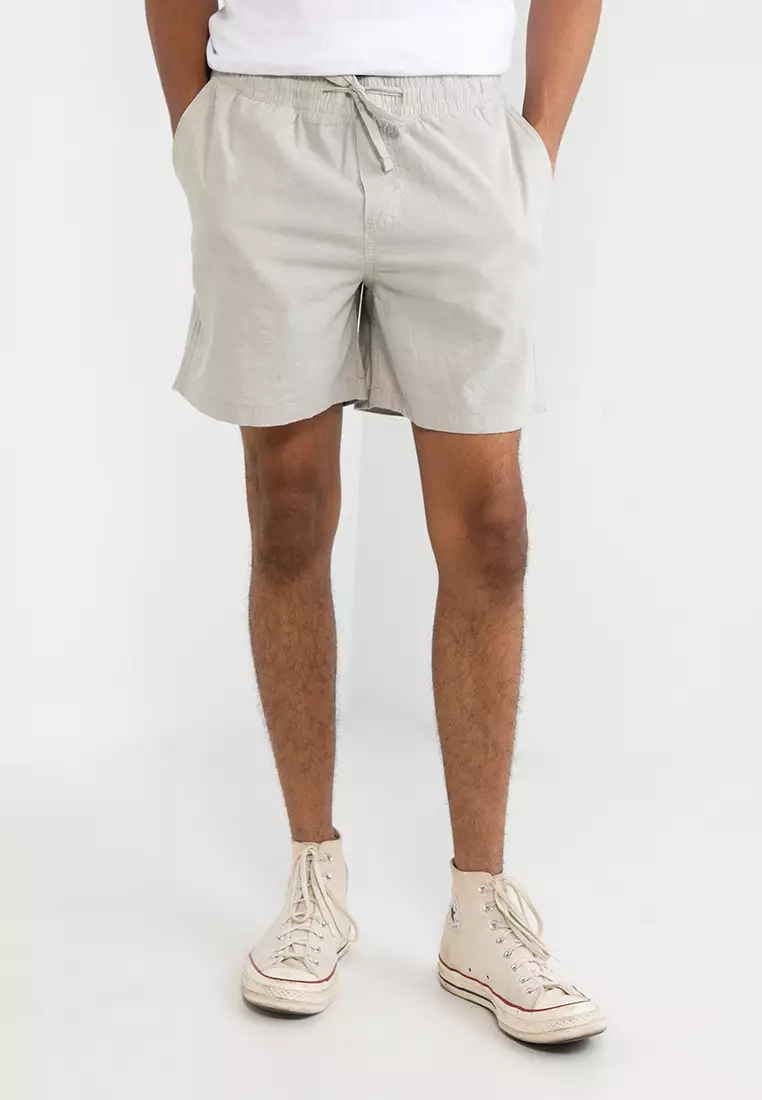 Linen Shorts for Men STOWE. Drawstring Shorts. Casual, Elastic