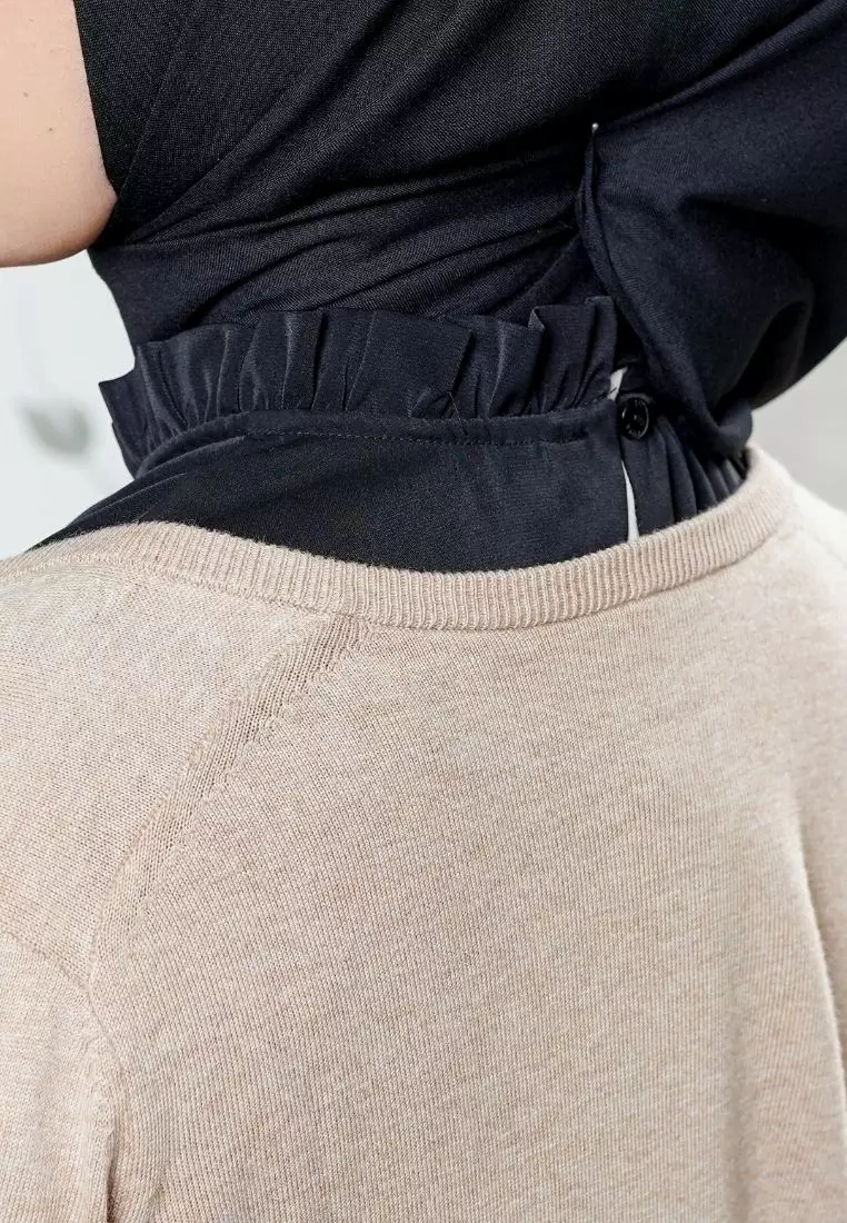 CELY Blouse Sleeveless Black - Atasan Wanita Wudhu Friendly - Bahan Soft Polyester