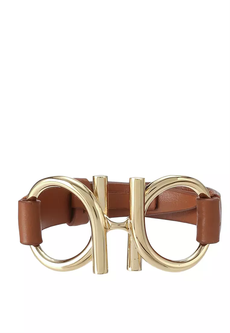 Salvatore ferragamo online leather bracelet