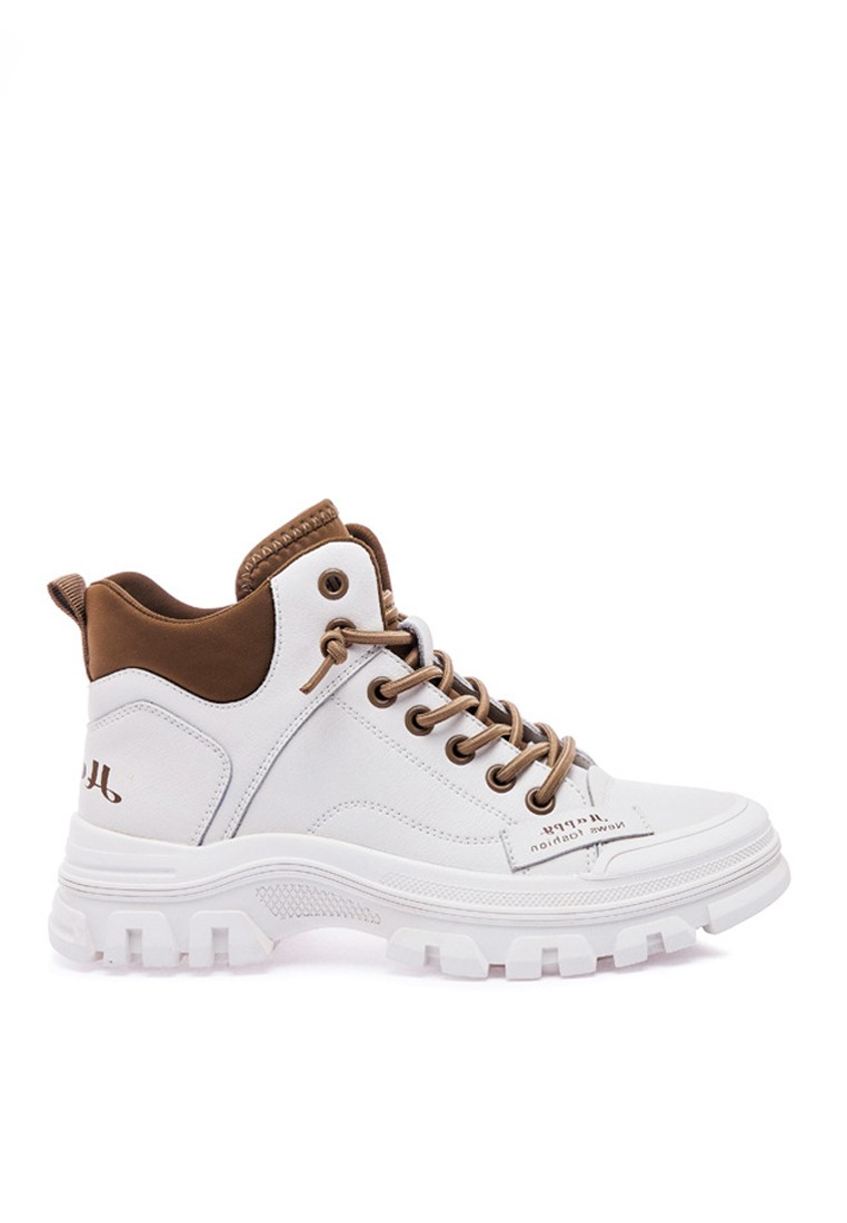 VANSA Cow Leather High-top Lace Up Causal Sneakers VPW-T8630