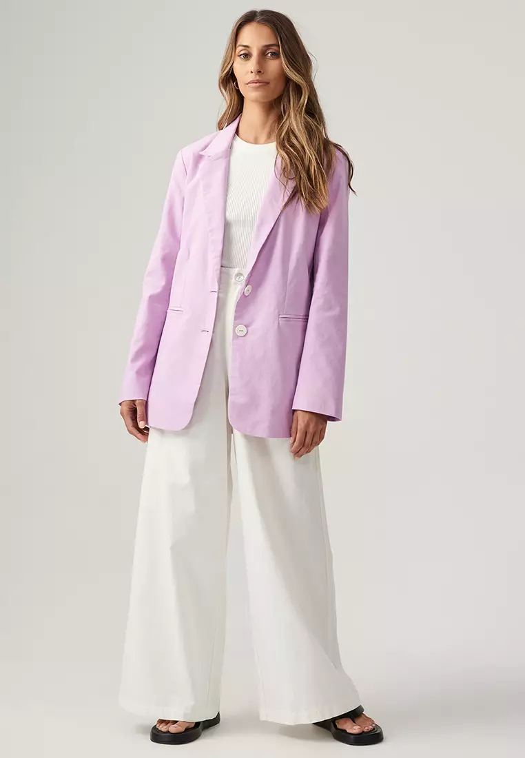 Purple oversized cheap blazer