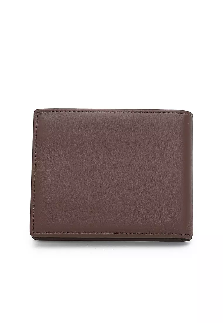 Genuine Leather RFID Short Wallet (Dompet Pendek Kulit Asli RFID Pria) - Cokelat