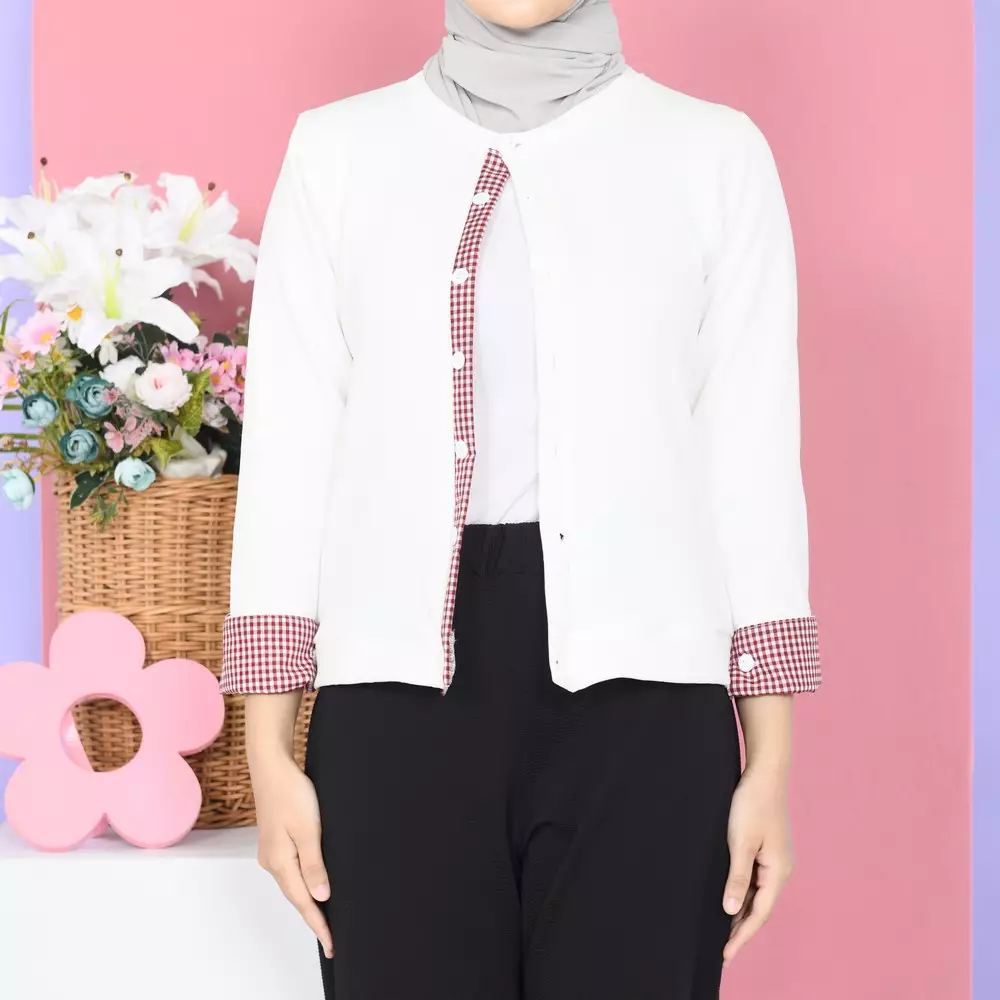 Listy Cardigan Knit - Broken White M19625 R34S2