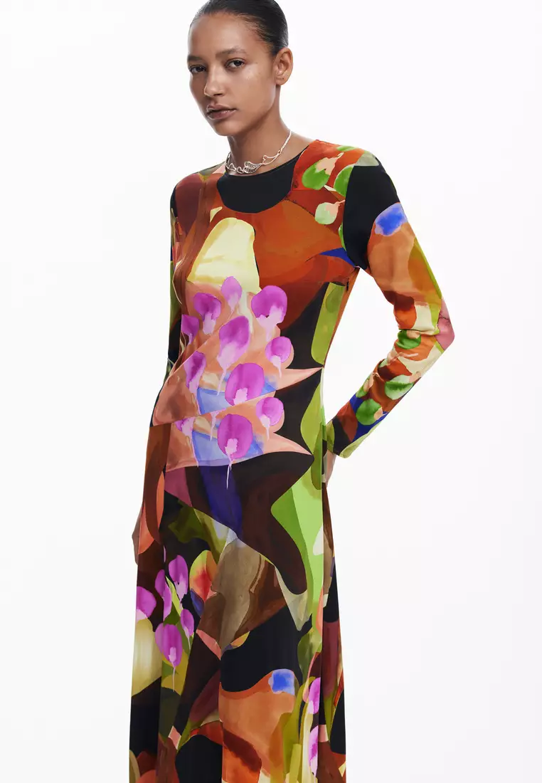 Desigual Woman Printed midi dress M. Christian Lacroix.